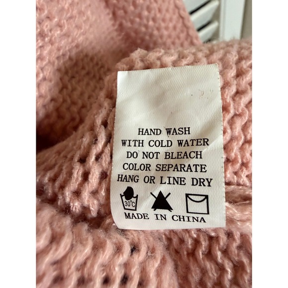 Anthropologie Luna Ivy Pink 3D Cherry Knit Cardigan Sweater Small Chunky Spring - Picture 7 of 12